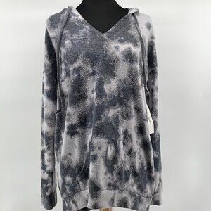 Theo & Spence Hoodie Tye Dye V Neck Soft Warm Sz S NWT
